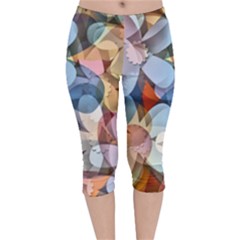 Multifleurs Velvet Capri Leggings  by sfbijiart