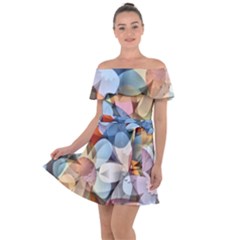 Multifleurs Off Shoulder Velour Dress by sfbijiart