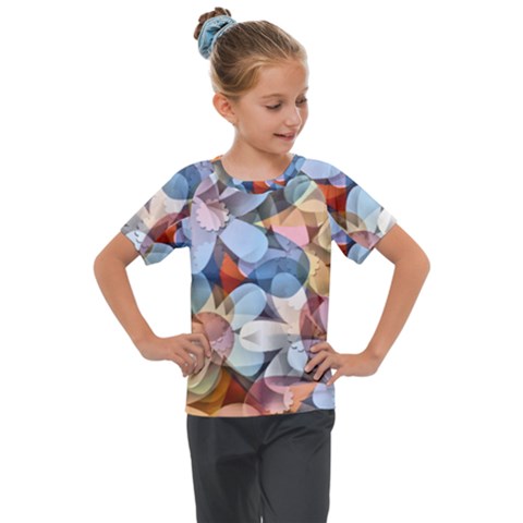 Motif Florale Kids  Mesh Piece Tee by sfbijiart