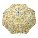 Paisley Print Yellow Folding Umbrellas View1