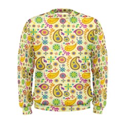 Paisley Print Yellow Men s Sweatshirt by designsbymallika