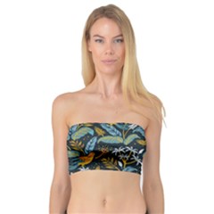 Tropical Bird Pattern Bandeau Top by designsbymallika