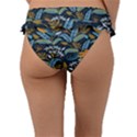 Tropical Bird Pattern Frill Bikini Bottom View2