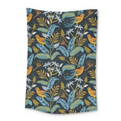 Tropical Bird Pattern Small Tapestry by designsbymallika