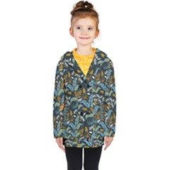 Tropical Bird Pattern Kids  Double Breasted Button Coat by designsbymallika