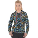 Tropical Bird Pattern Women s Overhead Hoodie View1