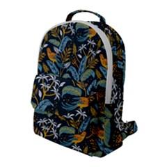 Tropical Bird Pattern Flap Pocket Backpack (large) by designsbymallika