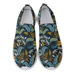 Tropical Bird Pattern Women s Slip On Sneakers by designsbymallika