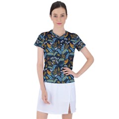 Tropical Bird Pattern Women s Sports Top by designsbymallika