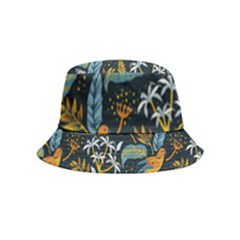 Tropical Bird Pattern Inside Out Bucket Hat (kids)