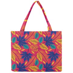 Beautiful Pink Tropical Pattern Mini Tote Bag by designsbymallika