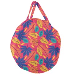 Beautiful Pink Tropical Pattern Giant Round Zipper Tote by designsbymallika