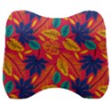 Beautiful Pink Tropical Pattern Velour Head Support Cushion View1