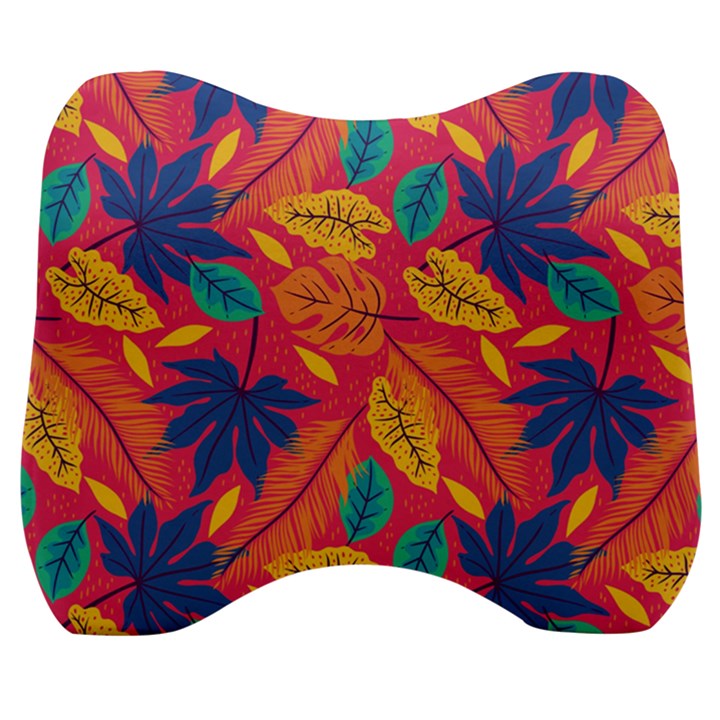 Beautiful Pink Tropical Pattern Velour Head Support Cushion