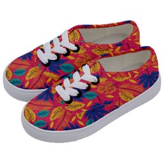 Beautiful Pink Tropical Pattern Kids  Classic Low Top Sneakers by designsbymallika