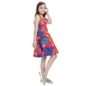 Beautiful Pink Tropical Pattern Kids  Skater Dress View3