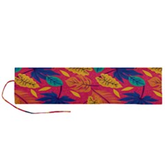 Beautiful Pink Tropical Pattern Roll Up Canvas Pencil Holder (l) by designsbymallika