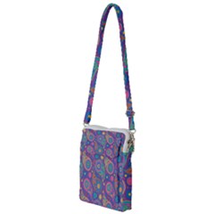 Baatik Purple Print Multi Function Travel Bag by designsbymallika