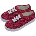 Baatik Red Pattern Kids  Classic Low Top Sneakers View2