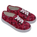 Baatik Red Pattern Kids  Classic Low Top Sneakers View3