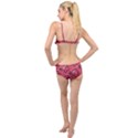 Baatik Red Pattern Layered Top Bikini Set View2