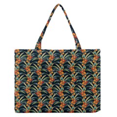 Orange Flower Love Zipper Medium Tote Bag by designsbymallika