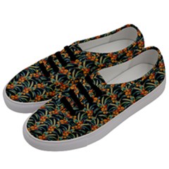 Orange Flower Love Men s Classic Low Top Sneakers by designsbymallika