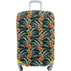 Orange Flower Love Luggage Cover (large) by designsbymallika