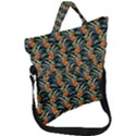 Orange Flower Love Fold Over Handle Tote Bag View1