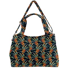 Orange Flower Love Double Compartment Shoulder Bag by designsbymallika