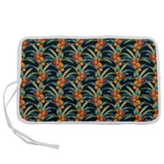 Orange Flower Love Pen Storage Case (l) by designsbymallika