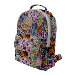 Travel Is Love Flap Pocket Backpack (large) by designsbymallika