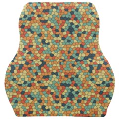 Mosaic Print 2 Car Seat Velour Cushion  by designsbymallika