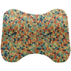 Mosaic Print 2 Head Support Cushion by designsbymallika