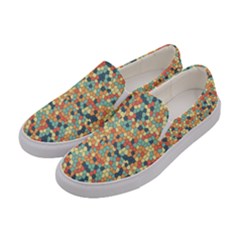 Mosaic Print 2 Women s Canvas Slip Ons by designsbymallika