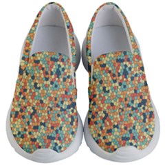 Mosaic Print 2 Kids Lightweight Slip Ons by designsbymallika