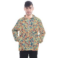 Mosaic Print 2 Men s Half Zip Pullover by designsbymallika