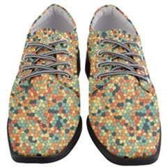 Mosaic Print 2 Women Heeled Oxford Shoes by designsbymallika