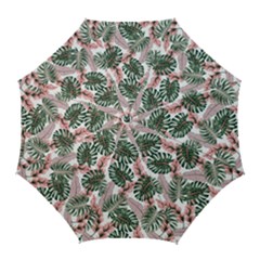 Tropical Leaves Pattern Golf Umbrellas by designsbymallika