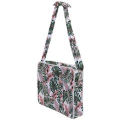 Tropical Leaves Pattern Cross Body Office Bag by designsbymallika