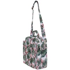 Tropical Leaves Pattern Crossbody Day Bag by designsbymallika