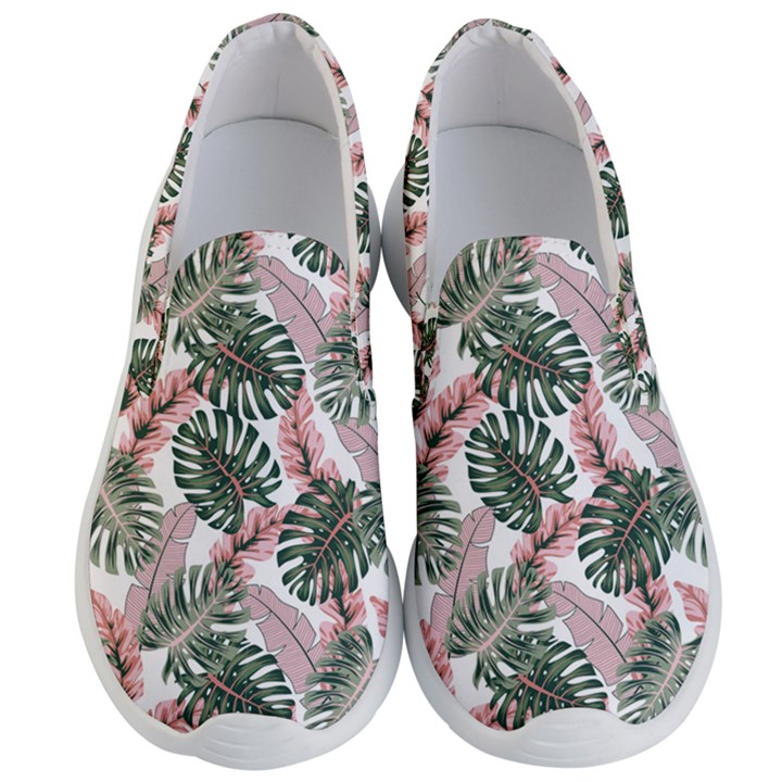 Tropical Leaves Pattern Men s Lightweight Slip Ons