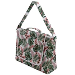 Tropical Leaves Pattern Box Up Messenger Bag by designsbymallika