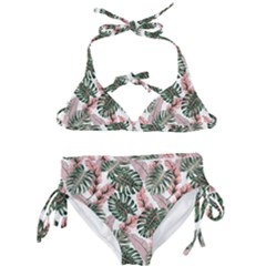 Tropical Leaves Pattern Kids  Classic Bikini Set by designsbymallika