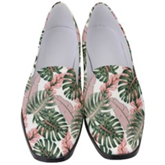 Tropical Leaves Pattern Women s Classic Loafer Heels by designsbymallika