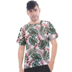 Tropical Leaves Pattern Men s Sport Top by designsbymallika