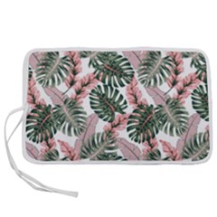 Tropical Leaves Pattern Pen Storage Case (s) by designsbymallika