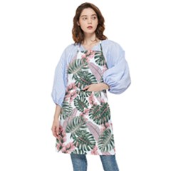 Tropical Leaves Pattern Pocket Apron