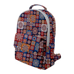 Mandala Pattern Blue Color Flap Pocket Backpack (large) by designsbymallika