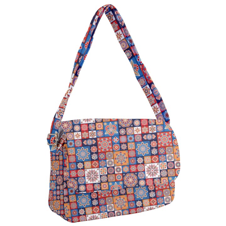 Mandala Pattern Blue Color Courier Bag